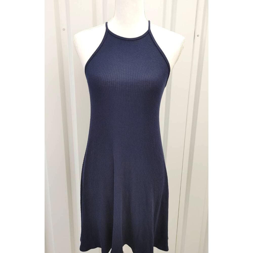 Anthropologie Saturday Sunday Dress Racerback At Knee Navy Blue Sleeveless XS